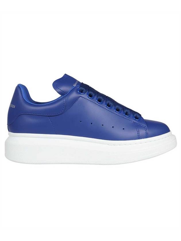 Women's Larry Oversole Leather Low Top Sneakers Blue - ALEXANDER MCQUEEN - BALAAN 1