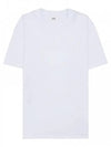 Embroidered Logo Cotton Short Sleeve T-Shirt White - AMI - BALAAN 2