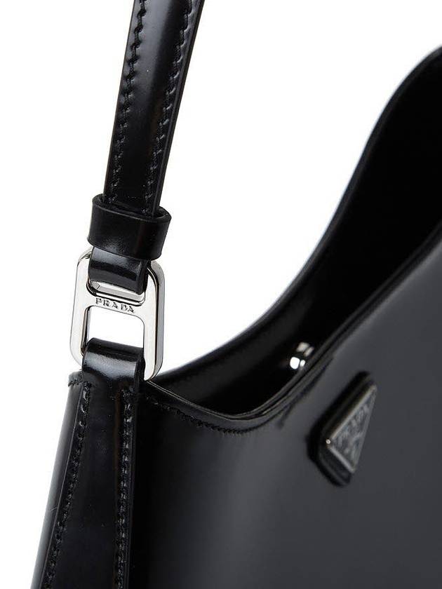 Triangular Logo Cleo Brushed Leather Shoulder Bag Black - PRADA - BALAAN 9