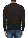 Men's Crew Neck Wool Knit Top Carbon - DRUMOHR - BALAAN 5