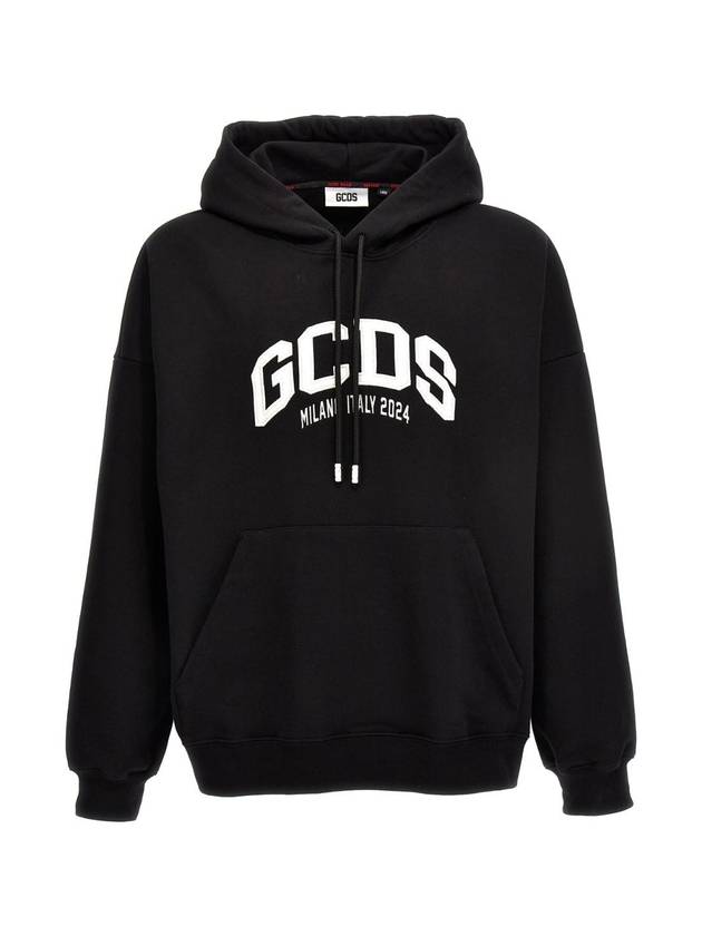 Logo Lounge 2024 Hoodie Black - GCDS - BALAAN 1