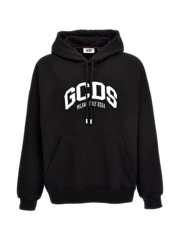 Logo Lounge 2024 Hoodie Black - GCDS - BALAAN 1