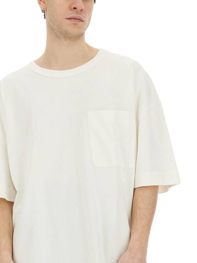 Boxy Short Sleeve T-Shirt Chalk - LEMAIRE - BALAAN 3