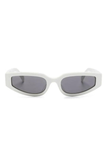 Eyewear Triomphe Cat Eye Sunglasses Shiny White - CELINE - BALAAN 1