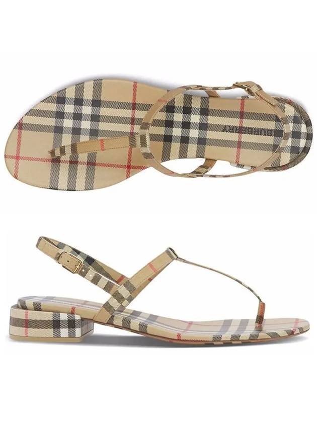 Vintage Check Lambskin Sandals Archive Beige - BURBERRY - BALAAN 3