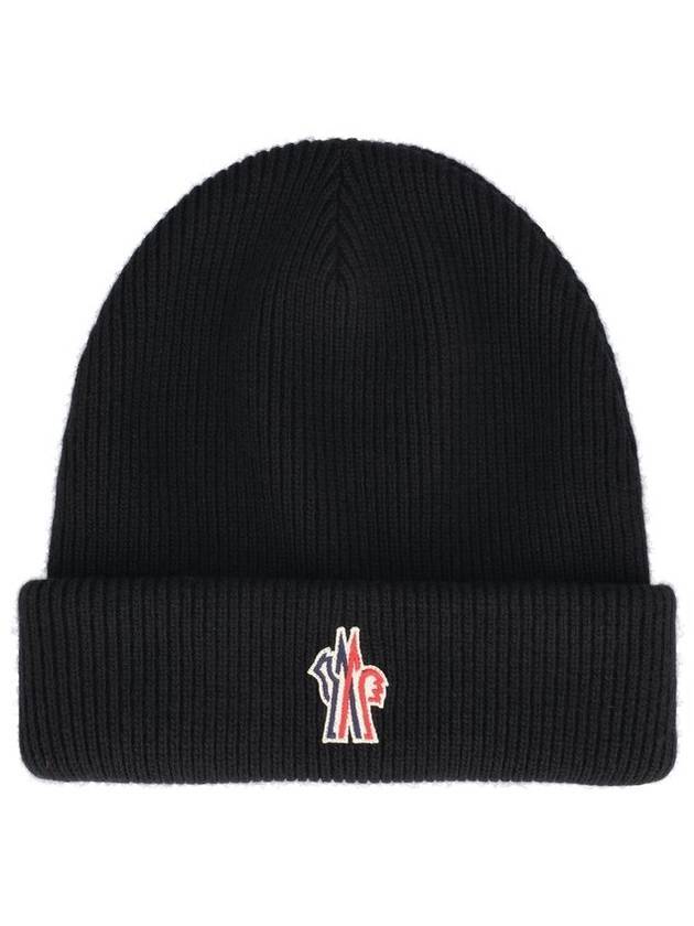 Grenoble Big Logo Beanie Black - MONCLER - BALAAN 2