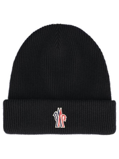 Grenoble Big Logo Beanie Black - MONCLER - BALAAN 2