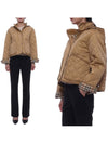 Women's Cropped Quilted Hoodie Jacket Archives Beige - BURBERRY - BALAAN 3