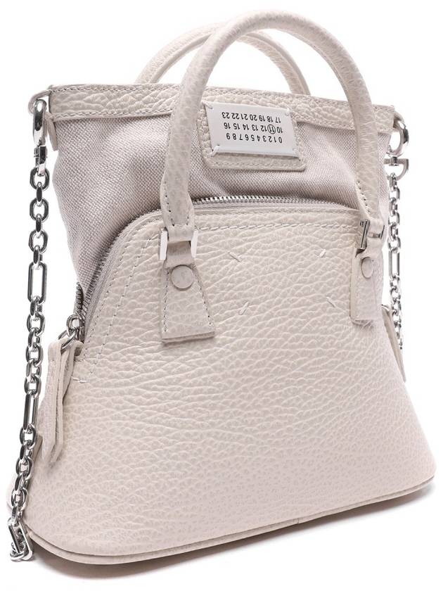 5AC Classique Micro Tote Bag Light Grey - MAISON MARGIELA - BALAAN 4