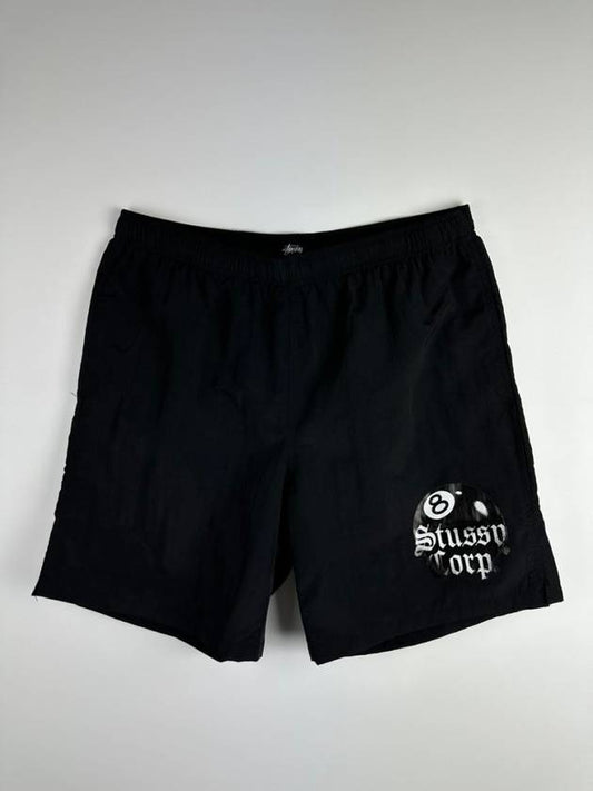 8 Ball Corp Nylon Shorts Black - STUSSY - BALAAN 2