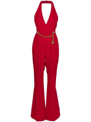 Moschino Jumpsuit With Halter Neck And Padlock Detail - MOSCHINO - BALAAN 1