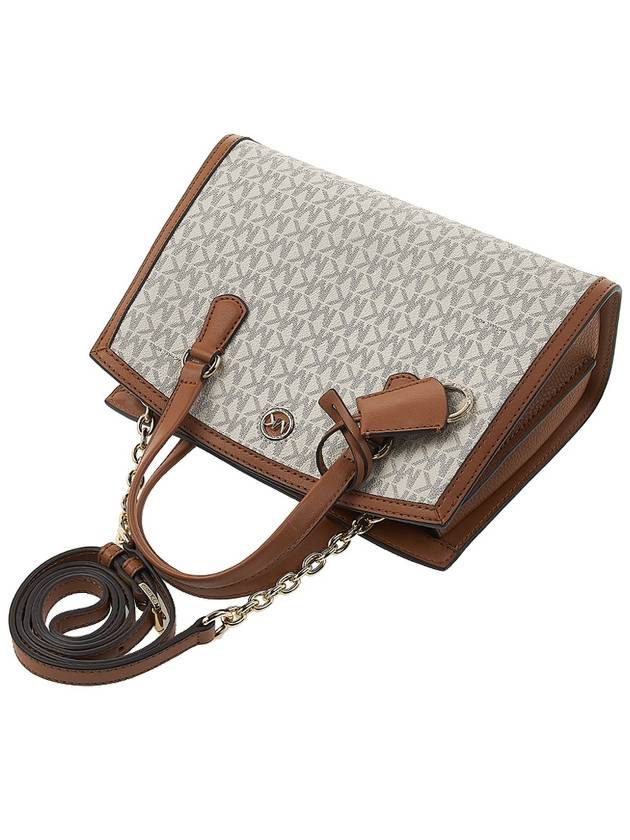 Chantal Canvas Tote Bag Brown Ivory - MICHAEL KORS - BALAAN 5