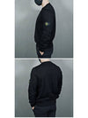 Logo Patch Knit Top Black - STONE ISLAND - BALAAN 7