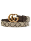 Double G Buckle Leather Belt Brown - GUCCI - BALAAN 2