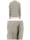 Metropolis Diagonal Fleece Utility Pocket Sweatshirt Grey - CP COMPANY - BALAAN 6