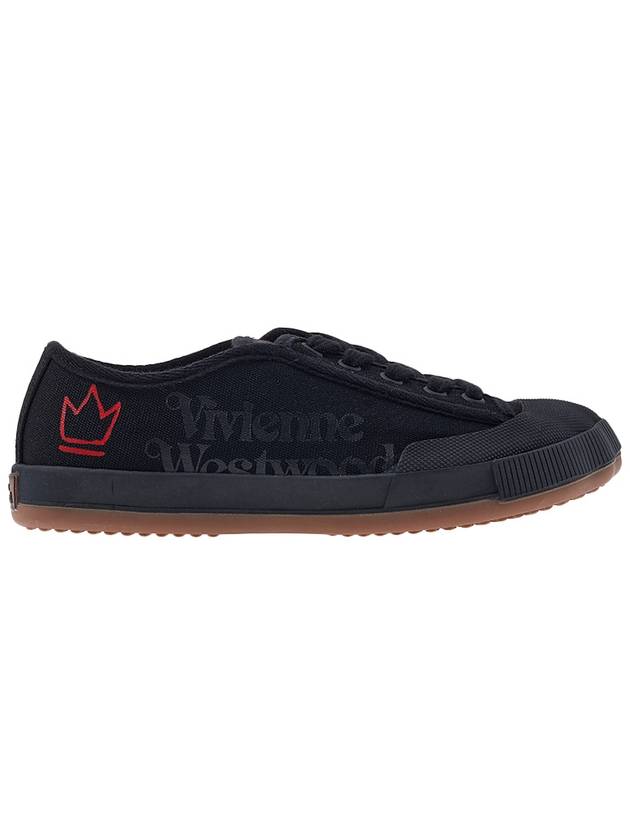 Animal Gym Canvas Low Top Sneakers Black - VIVIENNE WESTWOOD - BALAAN 3