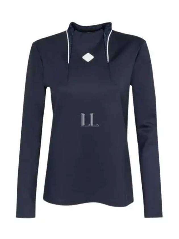 Golf Twinny Zip Mid Layer Long Sleeve T-Shirt Navy - J.LINDEBERG - BALAAN 2