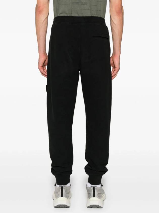 Signature Wappen Patch Cotton Baggy Pants Black - STONE ISLAND - BALAAN 5