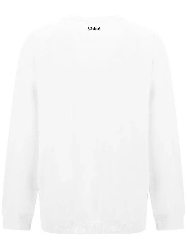 Embroidered Back Logo Sweatshirt White - CHLOE - BALAAN 4