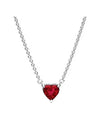 Sparkling Heart Halo Pendant Necklace Red - PANDORA - BALAAN 1