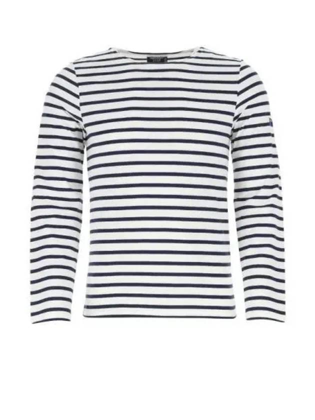 Minquiers Modern Stripe Long Sleeve T-Shirt Neige Noir - SAINT JAMES - BALAAN 2