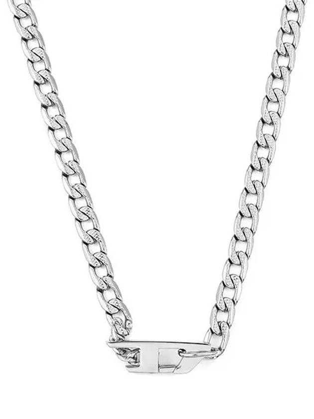 Chain Stainless Steel Necklace Silver - DIESEL - BALAAN 1