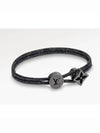 Men's Catch It Monogram Bracelet Black - LOUIS VUITTON - BALAAN 4