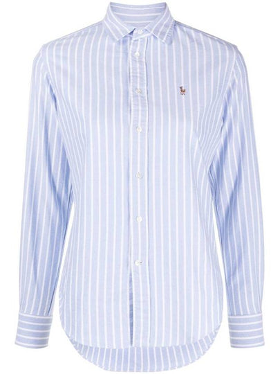 Pony Classic Fit Long Sleeve Shirt Blue - POLO RALPH LAUREN - BALAAN 2