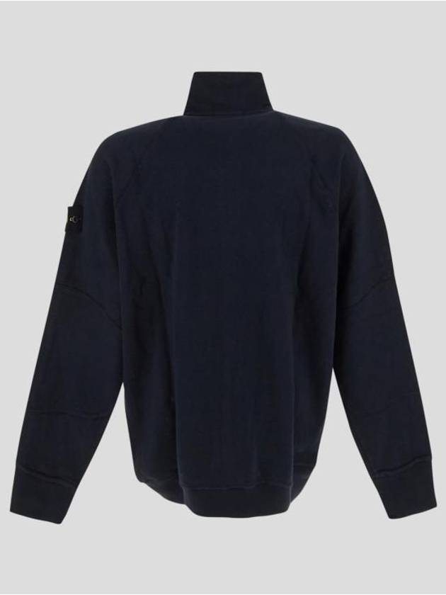 Old Effect Fleece Zip-Up Jacket Navy - STONE ISLAND - BALAAN 3