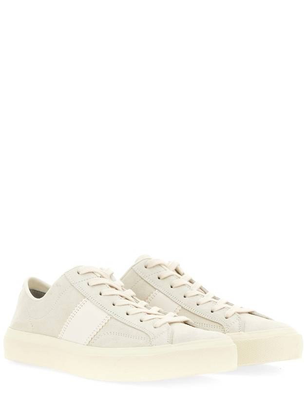 Suede Low Top Sneakers Marble Cream - TOM FORD - BALAAN 2