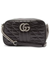 GG Marmont Small Leather Cross Bag Black - GUCCI - BALAAN 1