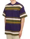 Morcom Striped Short Sleeve T-Shirt Purple - CARHARTT WIP - BALAAN 3