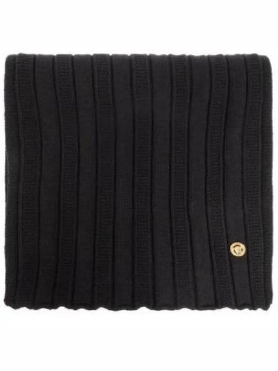 Medusa Ribbed Knit Muffler Black - VERSACE - BALAAN 2