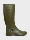 High Rain Boots Rubber Calfskin Khaki - CELINE - BALAAN 2