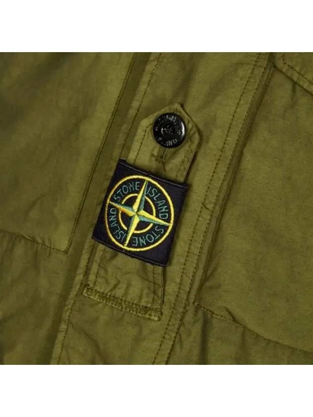 Wappen Patch Pocket Field Zip Up Jacket Khaki - STONE ISLAND - BALAAN 5