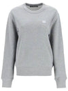 Face Patch Crew Neck Sweatshirt Melange Grey - ACNE STUDIOS - BALAAN 1