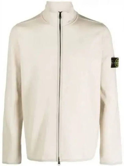 Compass Patch High Neck Stretch Wool Zip Up Cardigan Plaster - STONE ISLAND - BALAAN 2