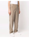 Alex Fit Cotton Corduroy Velvet Wide Pants Beige - AMI - BALAAN 3