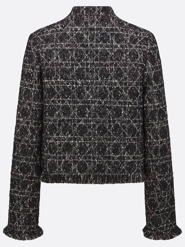 Macrocannage Crop Tweed Jacket Black - DIOR - BALAAN 3