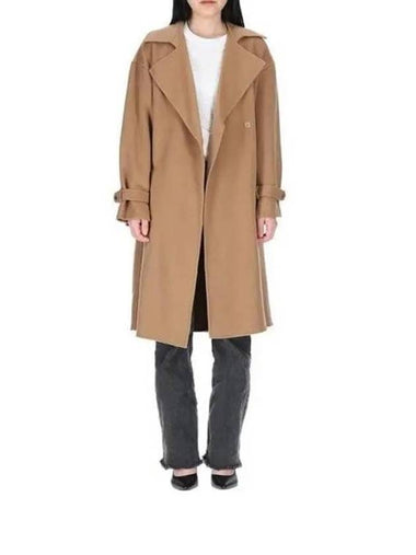 Women's Turbigo Wool Cashmere Single Coat Beige - MAX MARA - BALAAN 1