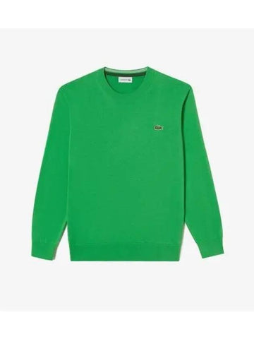 Men s Basic Crew Neck Pullover Green - LACOSTE - BALAAN 1