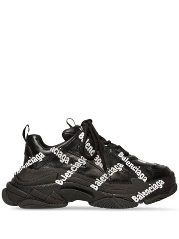 Triple S logo print sneakers 524039W2FAB - BALENCIAGA - BALAAN 1