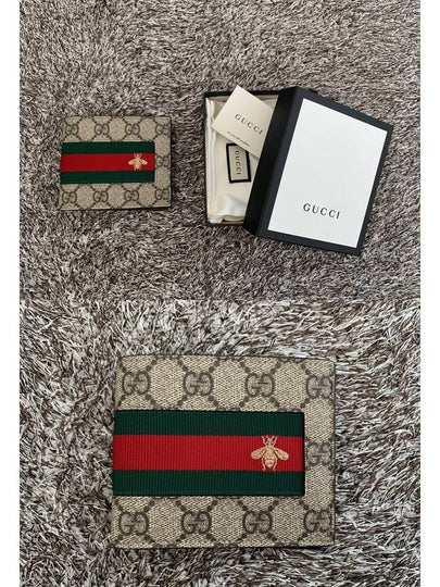 Supreme three stripe bee embroidery bifold wallet - GUCCI - BALAAN 2