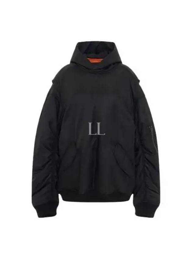 Sporty B Over Bomber Hoodie Black - BALENCIAGA - BALAAN 2