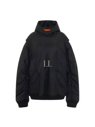 Sporty B Over Bomber Hoodie Black - BALENCIAGA - BALAAN 2