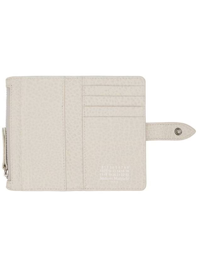 Iconic Stitch Leather Card Wallet Greige - MAISON MARGIELA - BALAAN 4