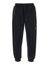 Signature Wappen Patch Cotton Baggy Pants Black - STONE ISLAND - BALAAN 1