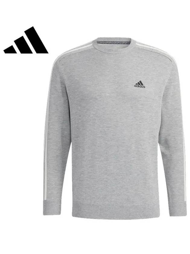 GV1202 Crew Neck Three Stripes Sweater - ADIDAS GOLF - BALAAN 1