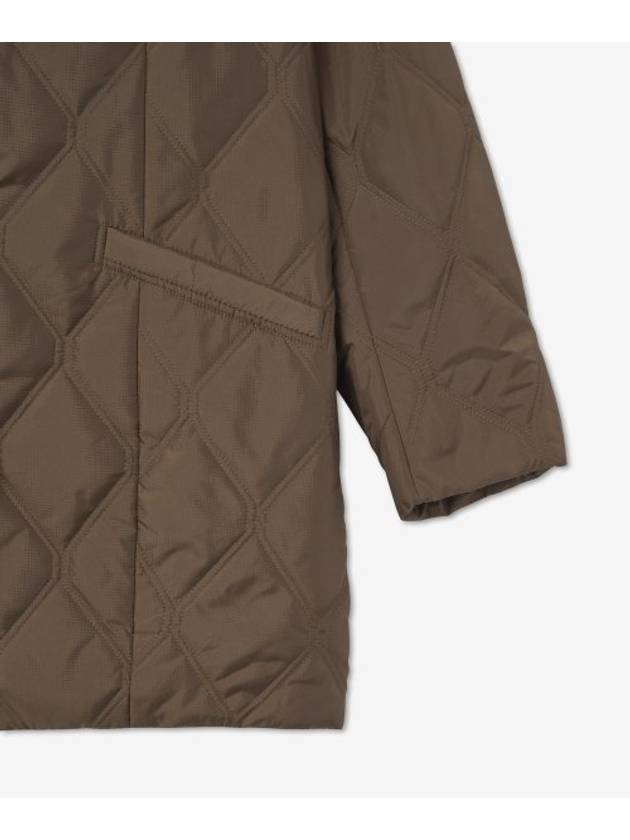 Women's Quilted Ripstop Jacket Brown - GANNI - BALAAN 6