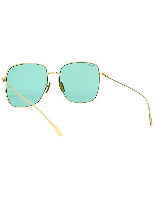 Eyewear Metal Chain Crystal Pineapple Pendant Sunglasses Blue Gold - GUCCI - BALAAN 5